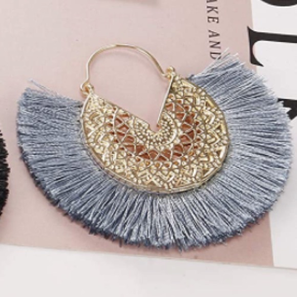 ✨3 for$30✨ NWT Bohemian Tassel Earrings ✨Hand Crafted ✨Artisan✨ - Picture 2 of 6